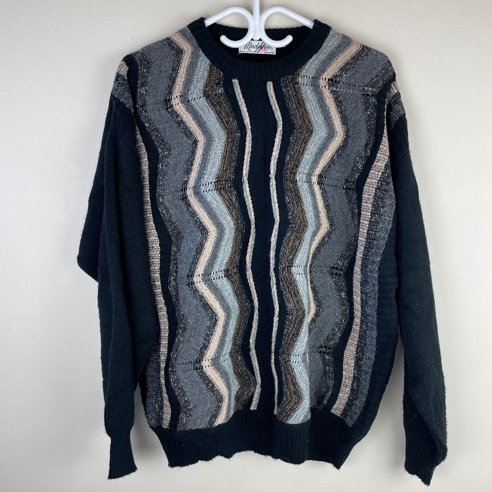 Men’s Coogi-like Gray and Black sweater